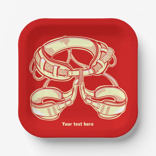 Klettergurt Pappteller (Vorderseite)