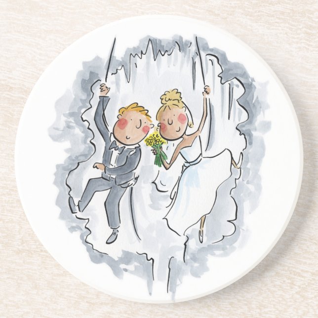 Kletterhochzeit Getränkeuntersetzer (Vorne)