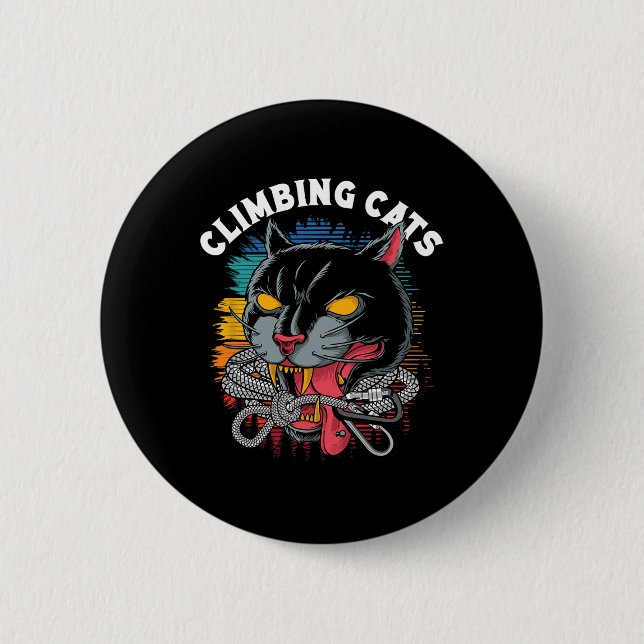 Kletterkatzen Boulder Rock Kletterer  Button (Vorderseite)