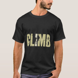 Kletterkletter-Buchstaben Kletterfels-Kletterer Fü T-Shirt