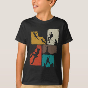 Kletterkollage Kletterer Männer Bergsteiger Jugend T-Shirt