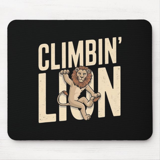 Kletterlöwe - Lustiger Kletterer  Mousepad (Vorne)