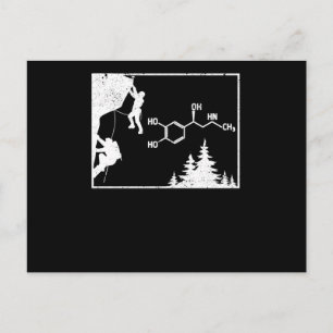 Klettern Adrenalin Chemische Formel Bouldering Postkarte