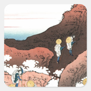 Klettern_auf_Mt._Fuji.jpg Quadratischer Aufkleber