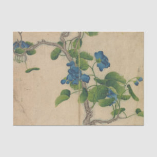 Klettern Blaue Blumen von Zhang Ruoai Seidenpapier