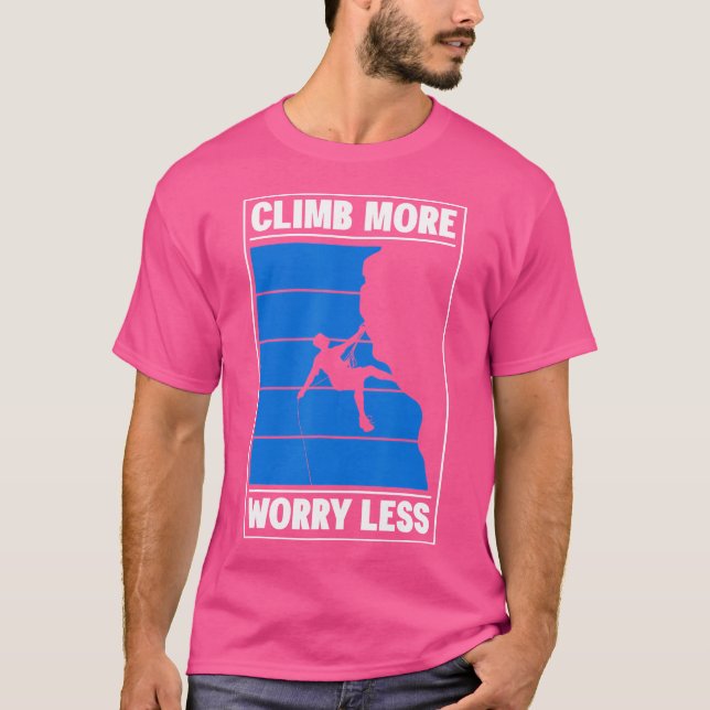 Klettern Bouldern Kletterer Bergkletterer Fels  T-Shirt (Vorderseite)