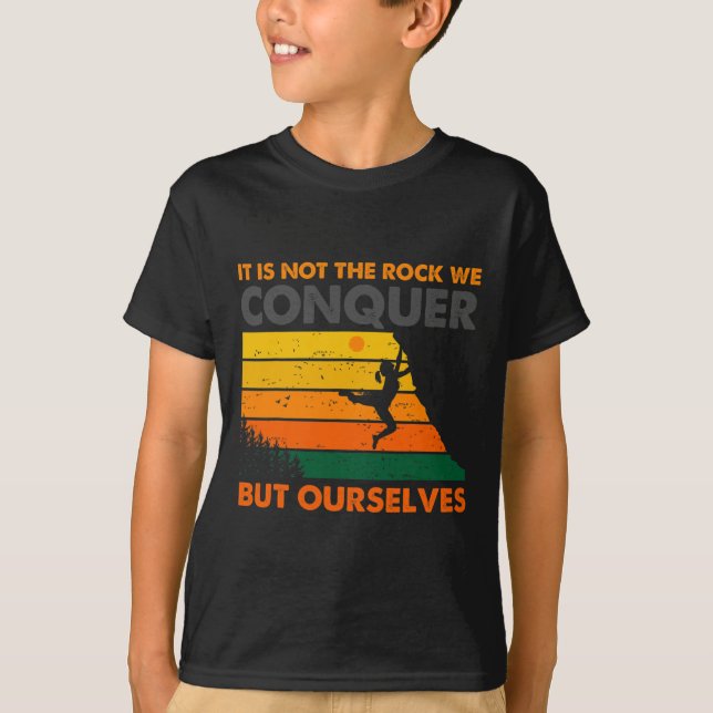 Klettern Bouldern Kletterer Bergsteiger Fels  T-Shirt (Vorderseite)