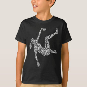 Klettern Bouldern Typografie Kinder Mädchen Frauen T-Shirt