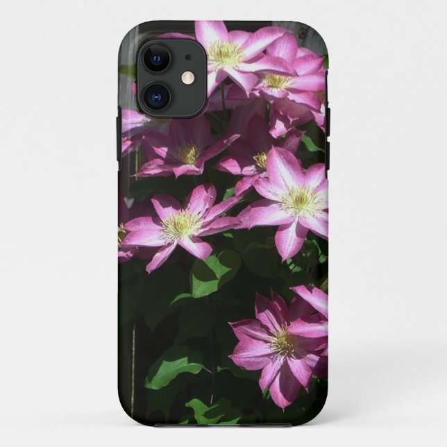 Klettern Clematis Lila Frühlingsblumen Case-Mate iPhone Hülle (Rückseite)