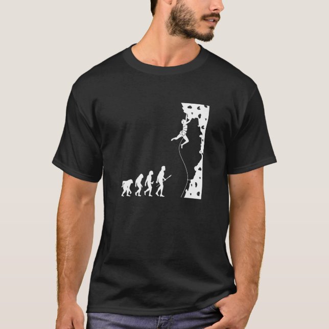 Klettern der menschlichen Evolution T-Shirt (Vorderseite)