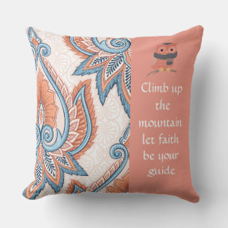 Klettern des Paisley Peach/Blaukissen Kissen