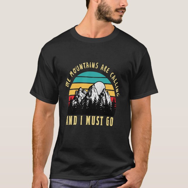 Klettern - die Berge rufen T-Shirt (Vorderseite)
