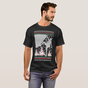 Klettern-hässlicher Weihnachtsstrickjacke-Feiertag T-Shirt