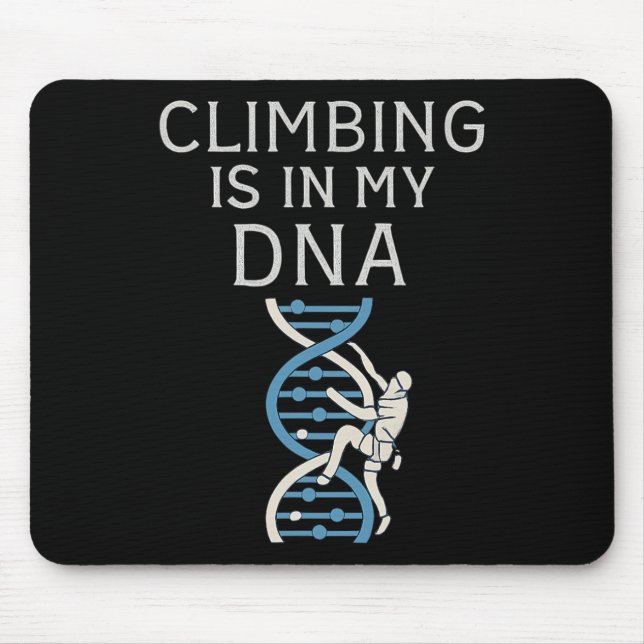 Klettern ist in meiner DNA-Helix-Grafik  Mousepad (Vorne)