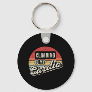Klettern ist mein Cardio Vintages Retro Rock Climb Schlüsselanhänger
