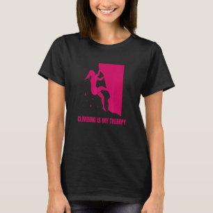Klettern ist meine Therapie Rock Climbing Bouldere T-Shirt
