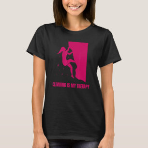 Klettern ist meine Therapie Rock Climbing Bouldere T-Shirt