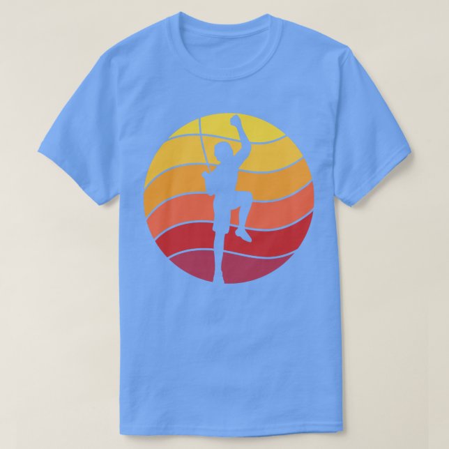 Klettern Klettern Retro T-Shirt (Design vorne)