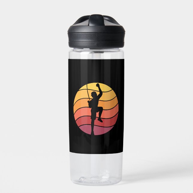 Klettern Klettern Retro Trinkflasche (Vorderseite)