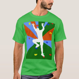 Klettern oder Bouldern von Mann an der Kletterwand T-Shirt