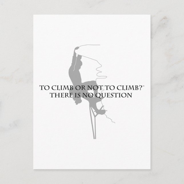 Klettern oder nicht klettern. postkarte (Vorderseite)