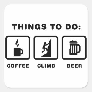 Klettern Quadratischer Aufkleber