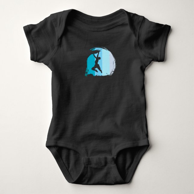 Klettern Retro Baby Strampler (Vorderseite)
