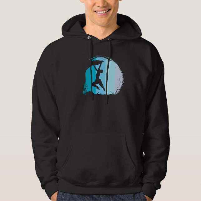 Klettern Retro Hoodie (Vorderseite)