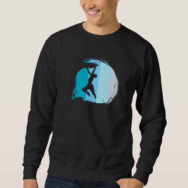 Klettern Retro Sweatshirt (Vorderseite)