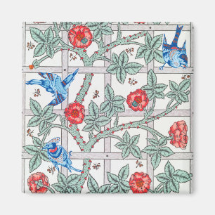 Klettern Rose & Kleiner Vogel, William Morris Magnet