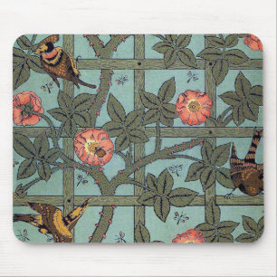 Klettern Rose & Kleiner Vogel, William Morris Mousepad