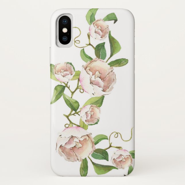 Klettern Rose Wasserfarben iPhone / iPad Gehäuse Case-Mate iPhone Hülle (Rückseite)