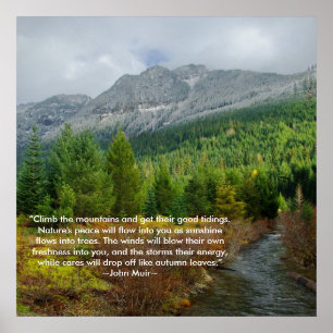 Klettern Sie die Berge Poster