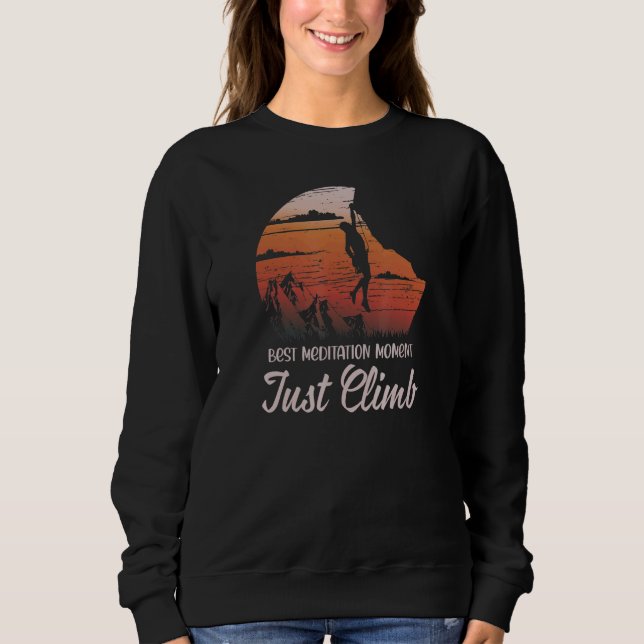 Klettern Sie einfach die Mauermauer auf den Berg A Sweatshirt (Vorderseite)