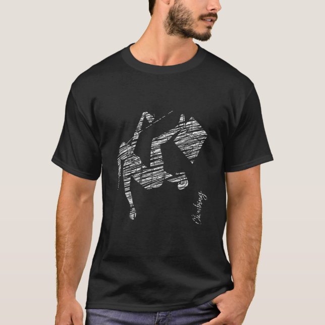 Klettern Silhouette Bergsteigen 18 T-Shirt (Vorderseite)