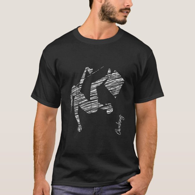 Klettern Silhouette Bergsteigen 23 T-Shirt (Vorderseite)