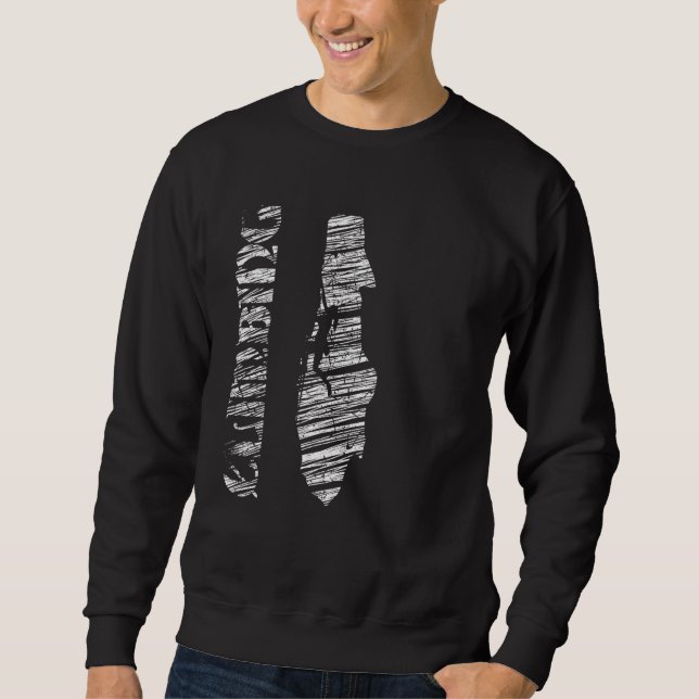 Klettern Silhouette Bergsteigen 7 Sweatshirt (Vorderseite)