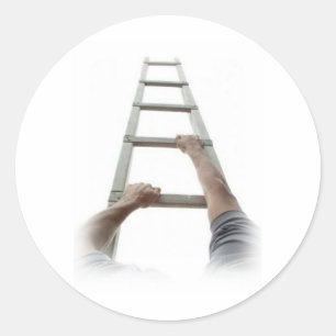 Klettern von Jacob Runder Aufkleber