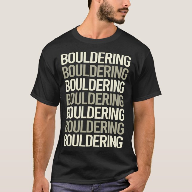 Klettern von weißem Text T-Shirt (Vorderseite)