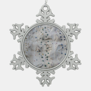 Klettern-Wand Schneeflocken Zinn-Ornament