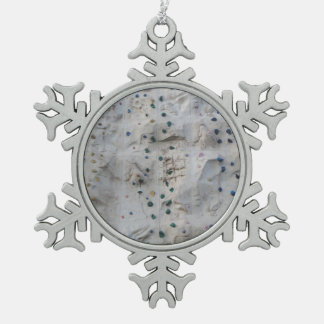Klettern-Wand Schneeflocken Zinn-Ornament