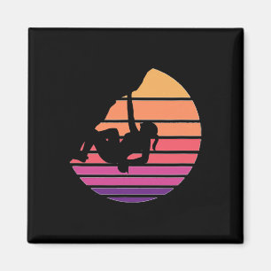 Klettern wie ein Mädchen, Lustiges Boulder Shirt Magnet