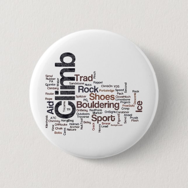 Kletternde Wörter Button (Vorderseite)