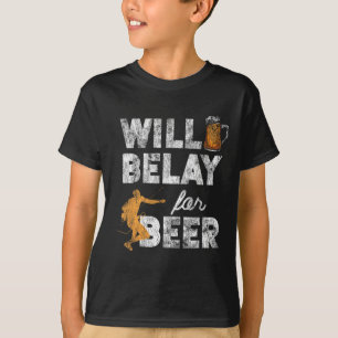 Kletternder Kletterer wird für Bier Vintage sicher T-Shirt