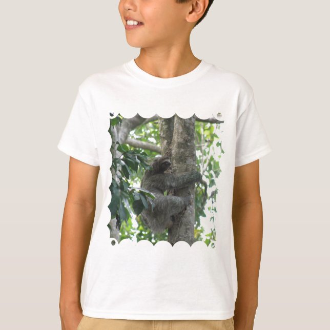 Kletternder Sloth-Jugend-T - Shirt (Vorderseite)