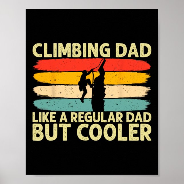 Kletterpapa-Design Vater Tag Für Boulderer  Poster (Vorne)