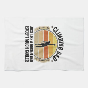 Kletterpapa Vintage Rock Climbing Shirt Design_1 Geschirrtuch