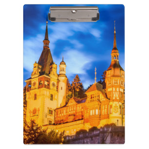 Kletterschloss Peles aus Sinaia Klemmbrett