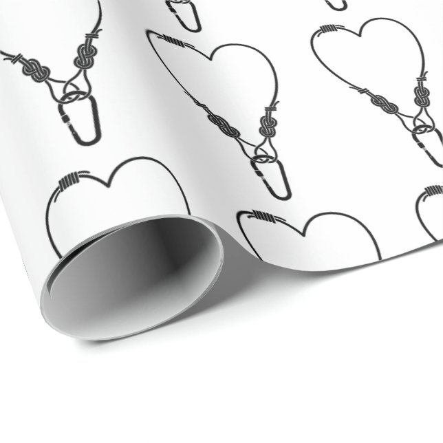 Kletterseil Klettersteig Liebe Geschenkpapier (Rolleneckpunkt)