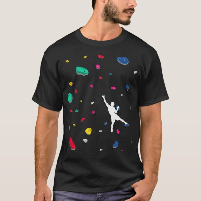 Klettersteig an der Wand Klettersteig T-Shirt (Vorderseite)
